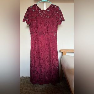 Maroon laced dress from Nordstrom - size M